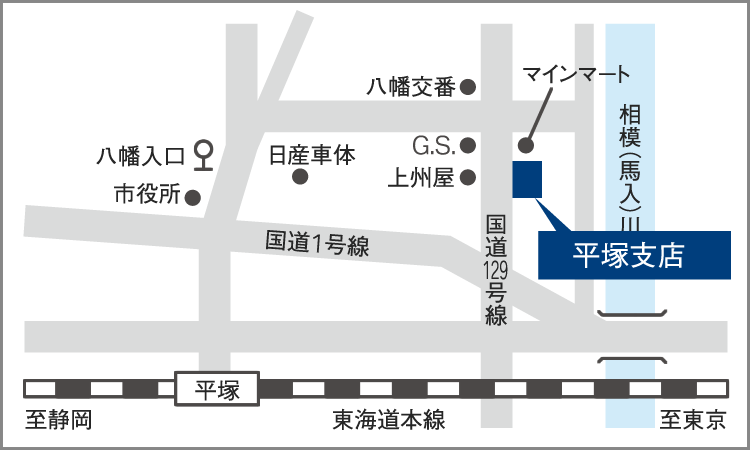平塚支店のマップ