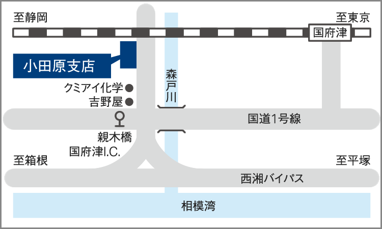小田原支店のマップ